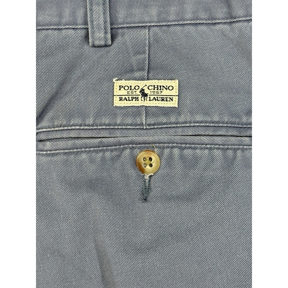 Vintage Polo Ralph Lauren Men's Blue Gordon Pants Size 36x34‎ (32") 100% Cotton - Picture 6 of 8